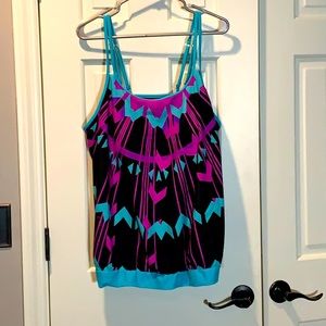 Women’s plus size blouson tankini top Never Worn